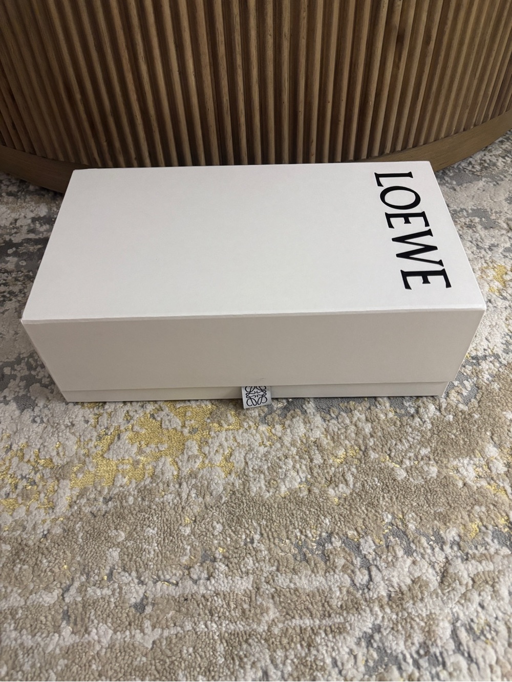 Authentic LOEWE Empty Luxury Shoe Gift Box with Ribbon, Tissue & Care Card